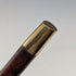 1899 British antique brown shaft, curved handle, pure silver decoration, walking stick, 85cm